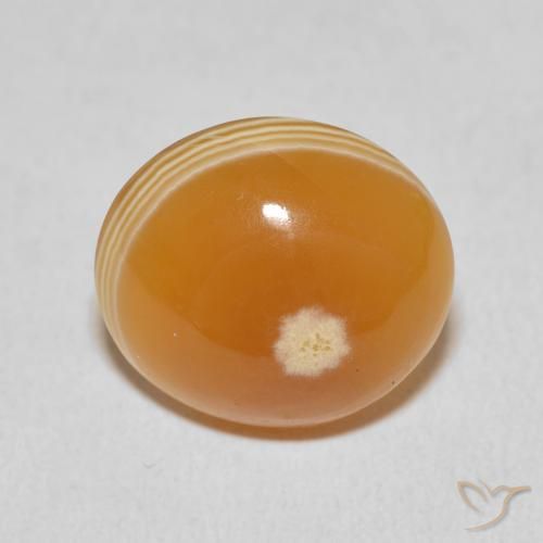 15.33ct Natürlicher Mehrfarbig Achat, Oval, Lichtundurchlässig