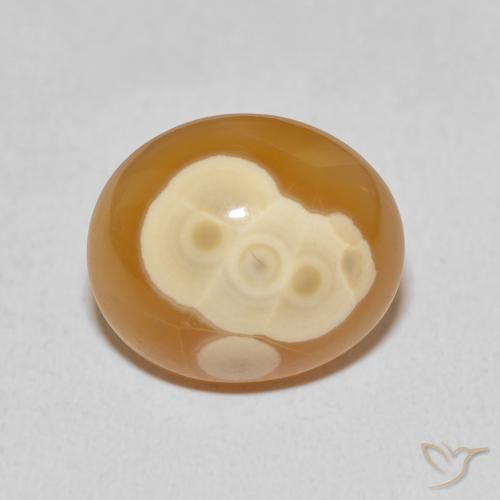 13.67ct Natürlicher Mehrfarbig Achat, Oval, Lichtundurchlässig