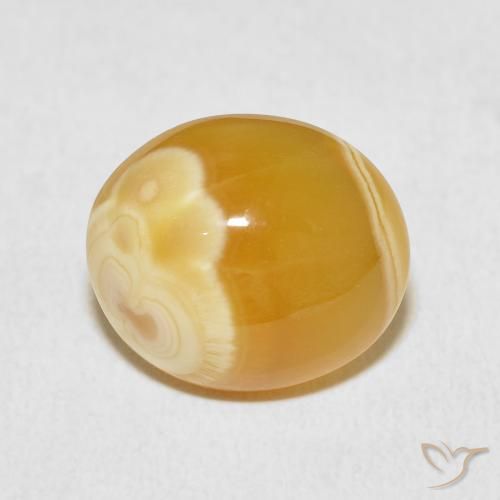 10.47ct Natürlicher Mehrfarbig Achat, Oval, Lichtundurchlässig