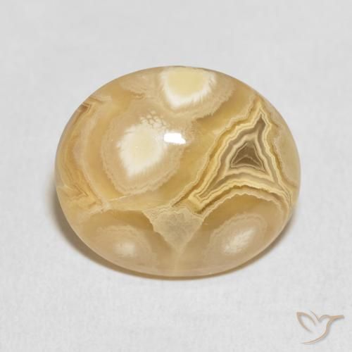 18.32ct Natürlicher Mehrfarbig Achat, Oval, Lichtundurchlässig