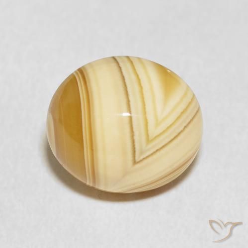 8.25ct Natürlicher Mehrfarbig Achat, Oval, Lichtundurchlässig