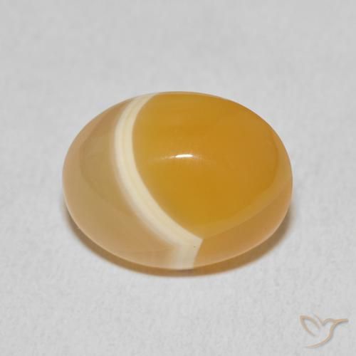 10.22ct Natürlicher Mehrfarbig Achat, Oval, Lichtundurchlässig