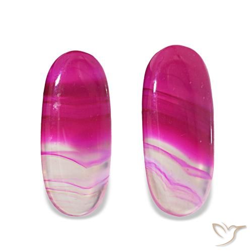 22.11 ct natürliche Mehrfarbig Achat-Edelsteine, Oval Schliff, Transparent