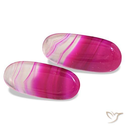 22.11 ct natürliche Mehrfarbig Achat-Edelsteine, Oval Schliff, Transparent