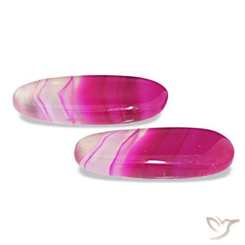 22.11 ct natürliche Mehrfarbig Achat-Edelsteine, Oval Schliff, Transparent