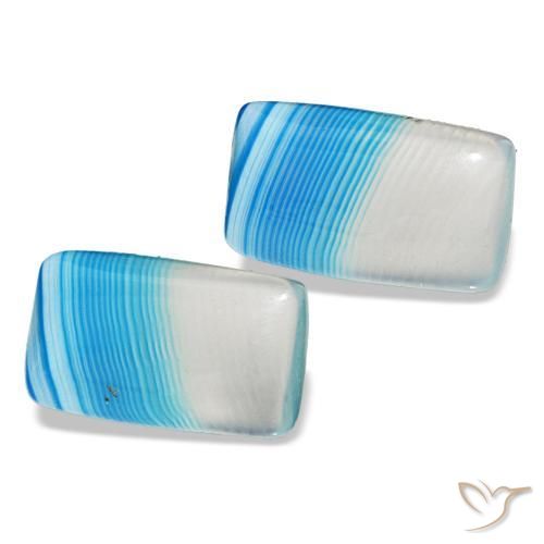 12.70 ct natürliche Mehrfarbig Achat-Edelsteine, Baguette, Transparent