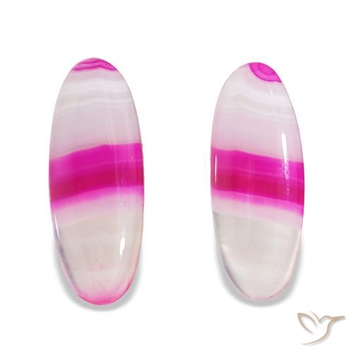 24.03ctw Mehrfarbig Achat Edelsteine, Oval, Transparent