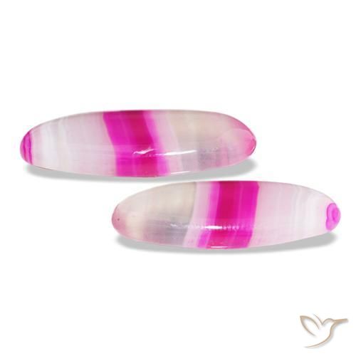 24.03 ct natürliche Mehrfarbig Achat-Edelsteine, Oval Schliff, Transparent