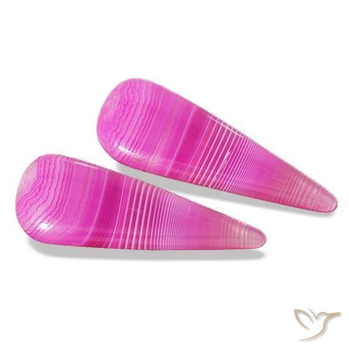 24.65 ct natürliche Mehrfarbig Achat-Edelsteine, Birnenform, Lichtdurchlässig