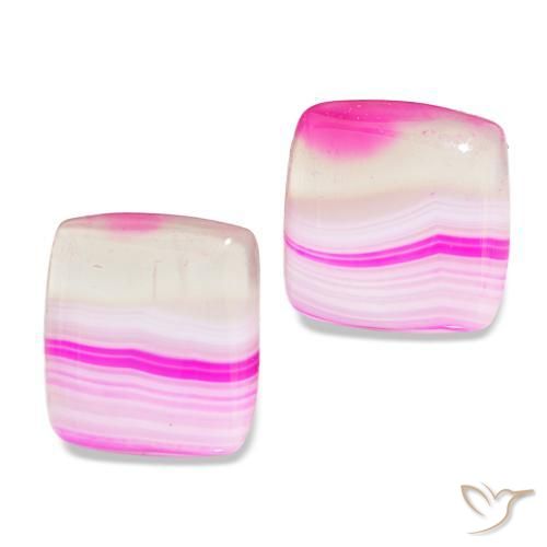 16.57 ct natürliche Mehrfarbig Achat-Edelsteine, Kissenschliff, Transparent