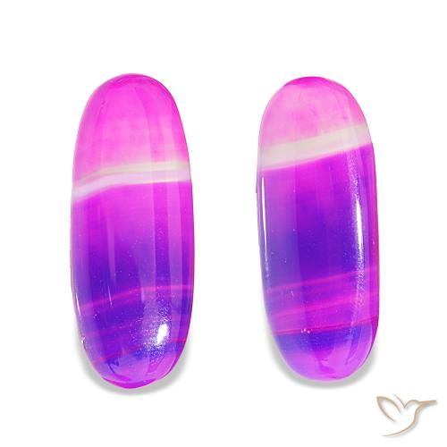 26.61 ct natürliche Mehrfarbig Achat-Edelsteine, Oval Schliff, Transparent