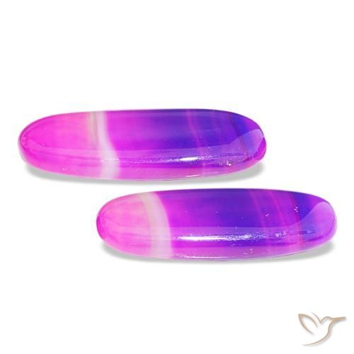 26.61 ct natürliche Mehrfarbig Achat-Edelsteine, Oval Schliff, Transparent