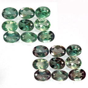  ct natürliche mehrfarbiger Alexandrit-Edelsteine, Oval Schliff, VS
