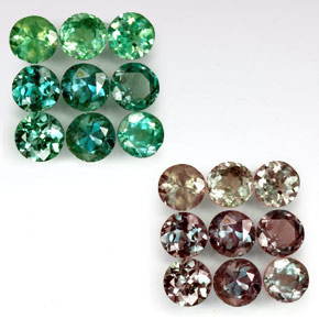  ct natürliche grün/rot Alexandrit-Edelsteine, Rund Schliff, VS