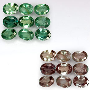  ct natürliche mehrfarbiger Alexandrit-Edelsteine, Oval Schliff, VS