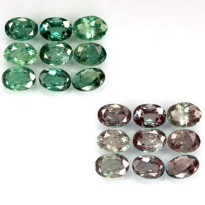  ct natürliche mehrfarbiger Alexandrit-Edelsteine, Oval Schliff, VS