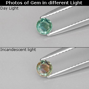 9,17 ctw natürlicher grün/rot Alexandrit, Rund Schliff, VVS-VS