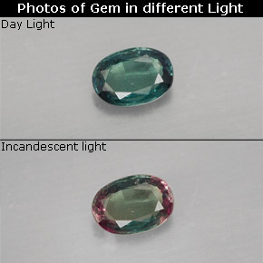 0,25 ctw natürlicher mehrfarbiger Alexandrit, Oval Schliff, VS
