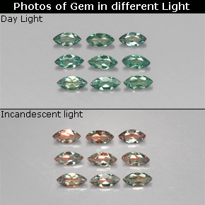 ct natürliche mehrfarbiger Alexandrit-Edelsteine, Marquise, VS