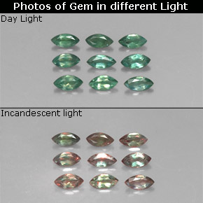  ct natürliche color-change Alexandrit-Edelsteine, Marquise, VS