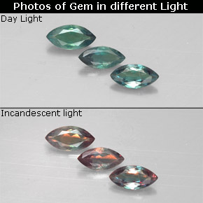  ct natürliche mehrfarbiger Alexandrit-Edelsteine, Marquise, VS