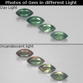  ct natürliche grün/rot Alexandrit-Edelsteine, Marquise, VS