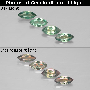  ct natürliche mehrfarbiger Alexandrit-Edelsteine, Marquise, VS