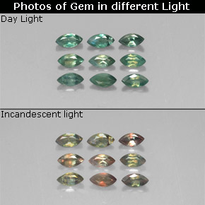  ct natürliche mehrfarbiger Alexandrit-Edelsteine, Marquise, VS