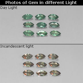  ct natürliche color-change Alexandrit-Edelsteine, Marquise, VS