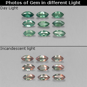  ct natürliche mehrfarbiger Alexandrit-Edelsteine, Marquise, VS