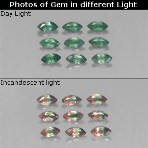  ct natürliche color-change Alexandrit-Edelsteine, Marquise, VS