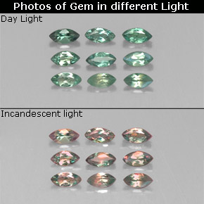  ct natürliche mehrfarbiger Alexandrit-Edelsteine, Marquise, VS