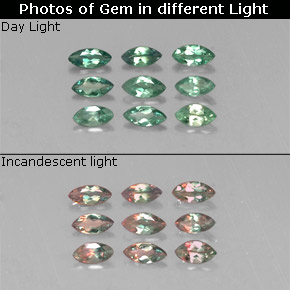  ct natürliche grün/rot Alexandrit-Edelsteine, Marquise, VS