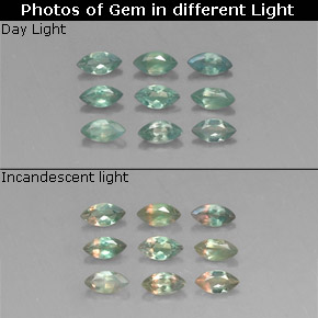  ct natürliche mehrfarbiger Alexandrit-Edelsteine, Marquise, VVS-VS