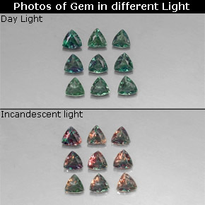  ct natürliche mehrfarbiger Alexandrit-Edelsteine, Trillion, VS