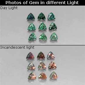  ct natürliche mehrfarbiger Alexandrit-Edelsteine, Trillion, VS