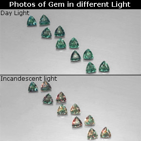  ct natürliche color-change Alexandrit-Edelsteine, Trillion, VS