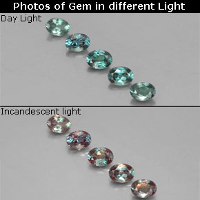  ct natürliche mehrfarbiger Alexandrit-Edelsteine, Oval Schliff, VS