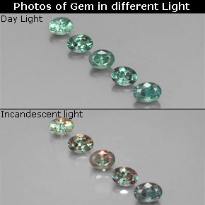  ct natürliche mehrfarbiger Alexandrit-Edelsteine, Oval Schliff, VS