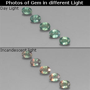  ct natürliche mehrfarbiger Alexandrit-Edelsteine, Oval Schliff, VS