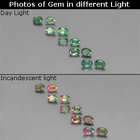  ct natürliche mehrfarbiger Alexandrit-Edelsteine, Oval Schliff, VS