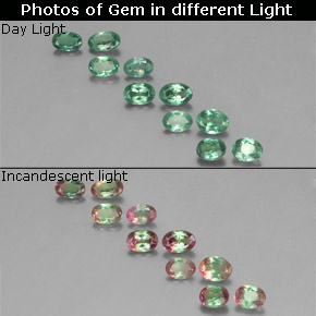  ct natürliche mehrfarbiger Alexandrit-Edelsteine, Oval Schliff, VS