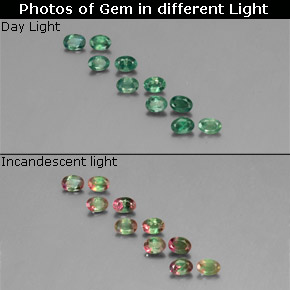  ct natürliche grün/rot Alexandrit-Edelsteine, Oval Schliff, VS