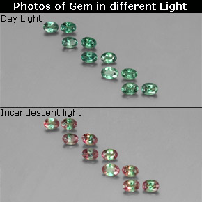  ct natürliche mehrfarbiger Alexandrit-Edelsteine, Oval Schliff, VS