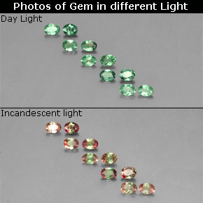  ct natürliche mehrfarbiger Alexandrit-Edelsteine, Oval Schliff, VS
