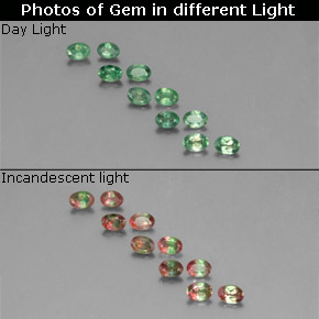  ct natürliche mehrfarbiger Alexandrit-Edelsteine, Oval Schliff, VS