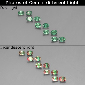  ct natürliche grün/rot Alexandrit-Edelsteine, Oval Schliff, VS