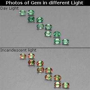  ct natürliche mehrfarbiger Alexandrit-Edelsteine, Oval Schliff, VS