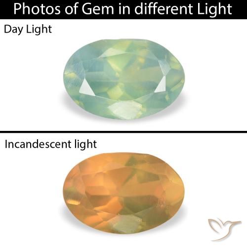 0.09ct Natürlicher hellgrün Alexandrit, Oval, VS