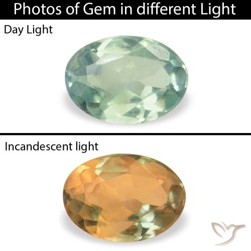0.07ct Natürlicher Helles Mintgrün Alexandrit, Oval, VVS-VS